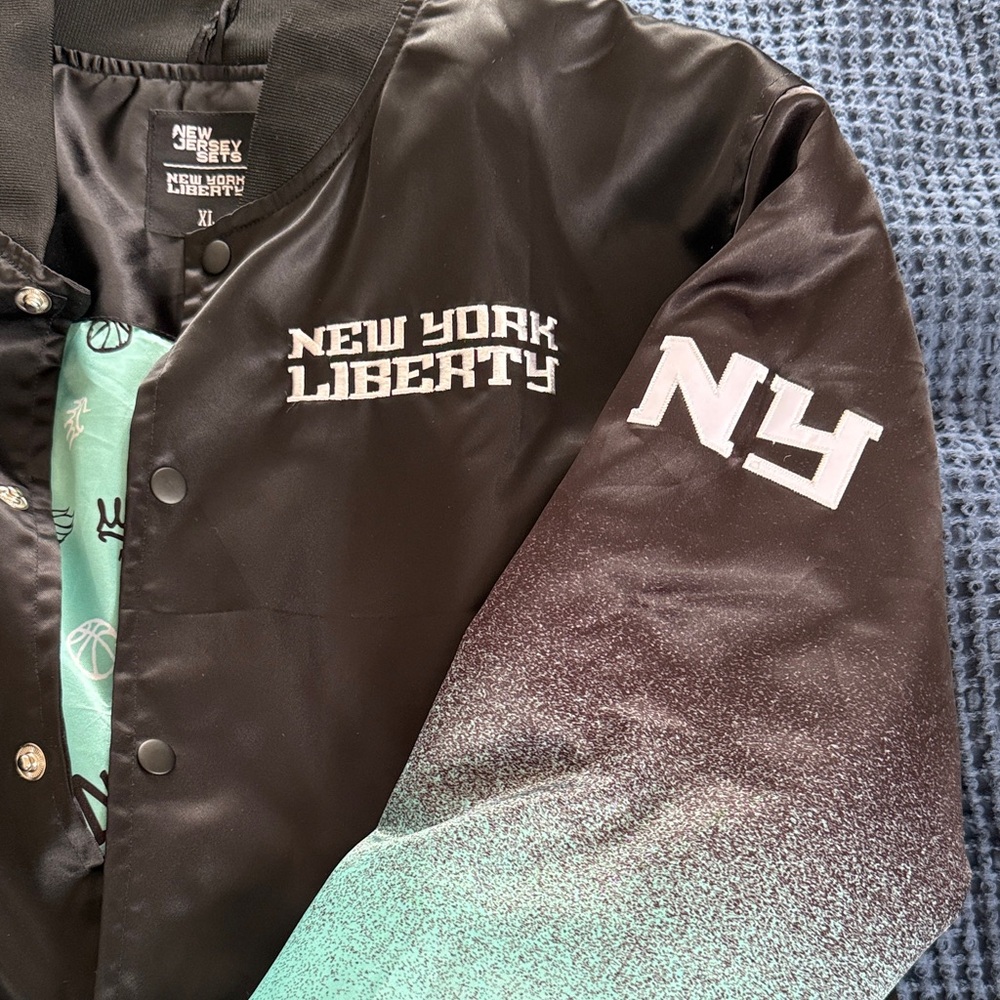 Black and Teal New York Liberty Jacket - Picture 3 of 5
